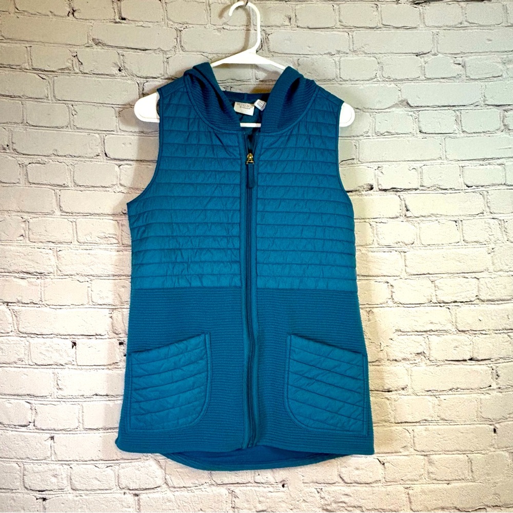 Chico’s Weekends Blue Hoodie Vest